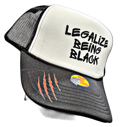 Legalize Being Black Trucker Hat | Black Pro Shops™