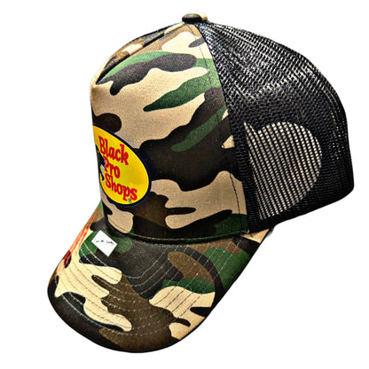 Black Pro Shops™ Trucker Hat – Camo Claw Edition