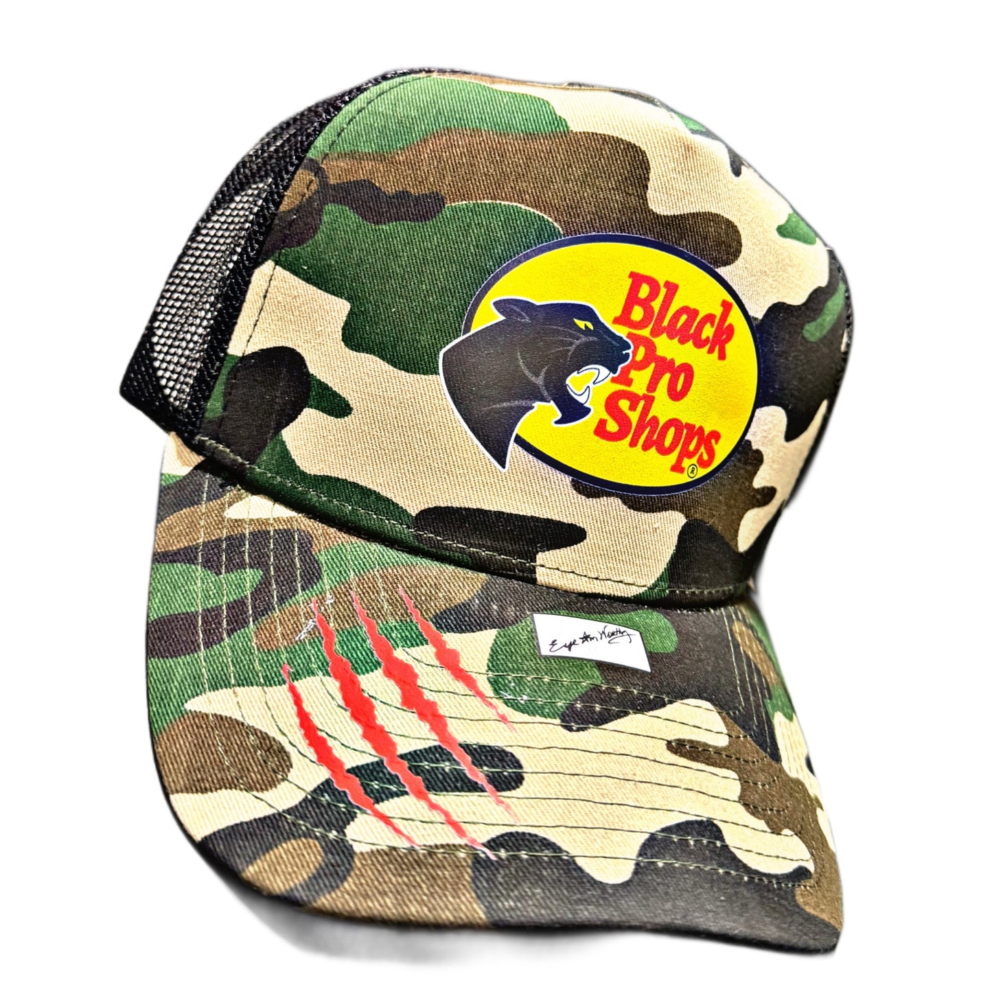 Black Pro Shops™ Trucker Hat – Camo Claw Edition