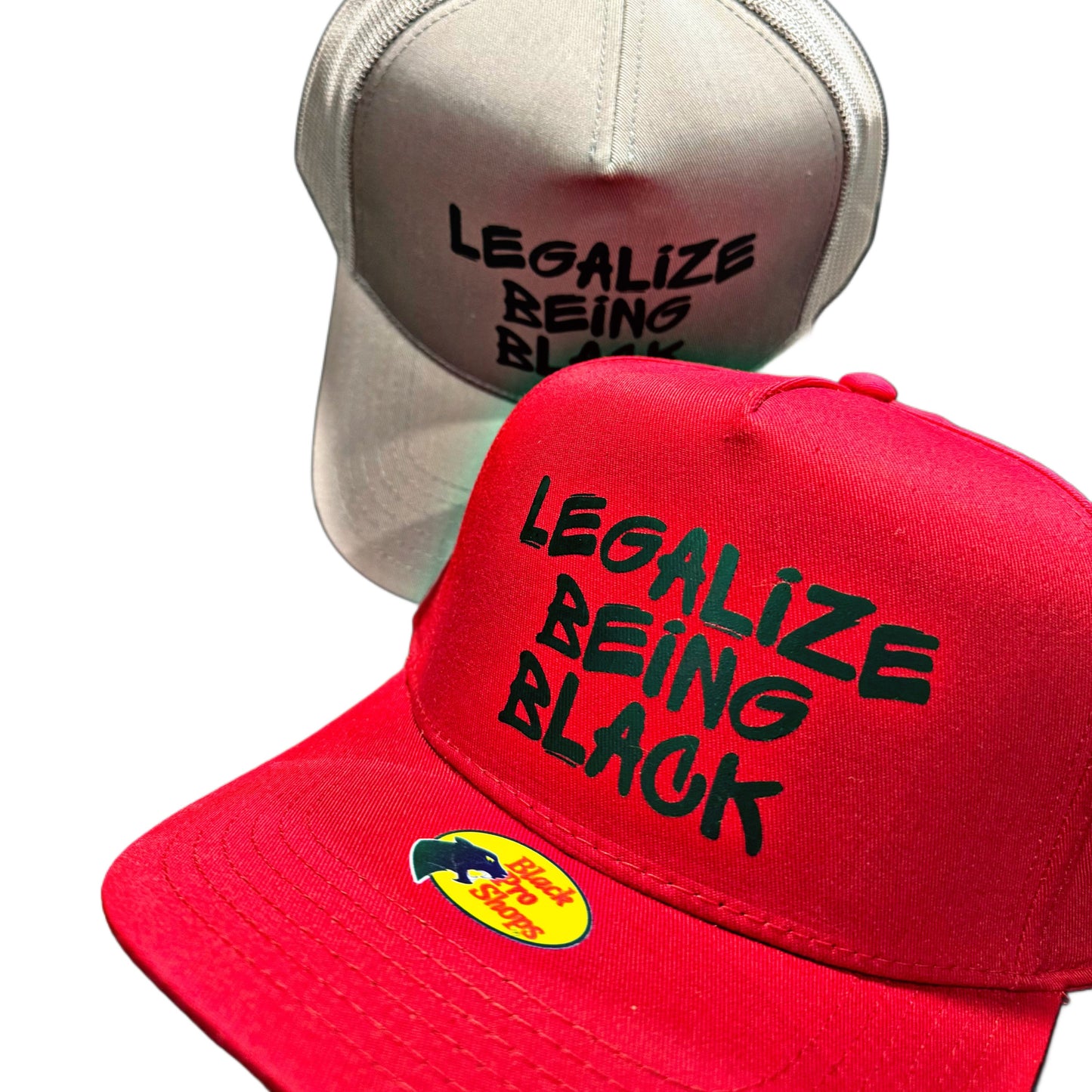 Legalize Being Black Trucker Hat | Black Pro Shops™ – Red Edition