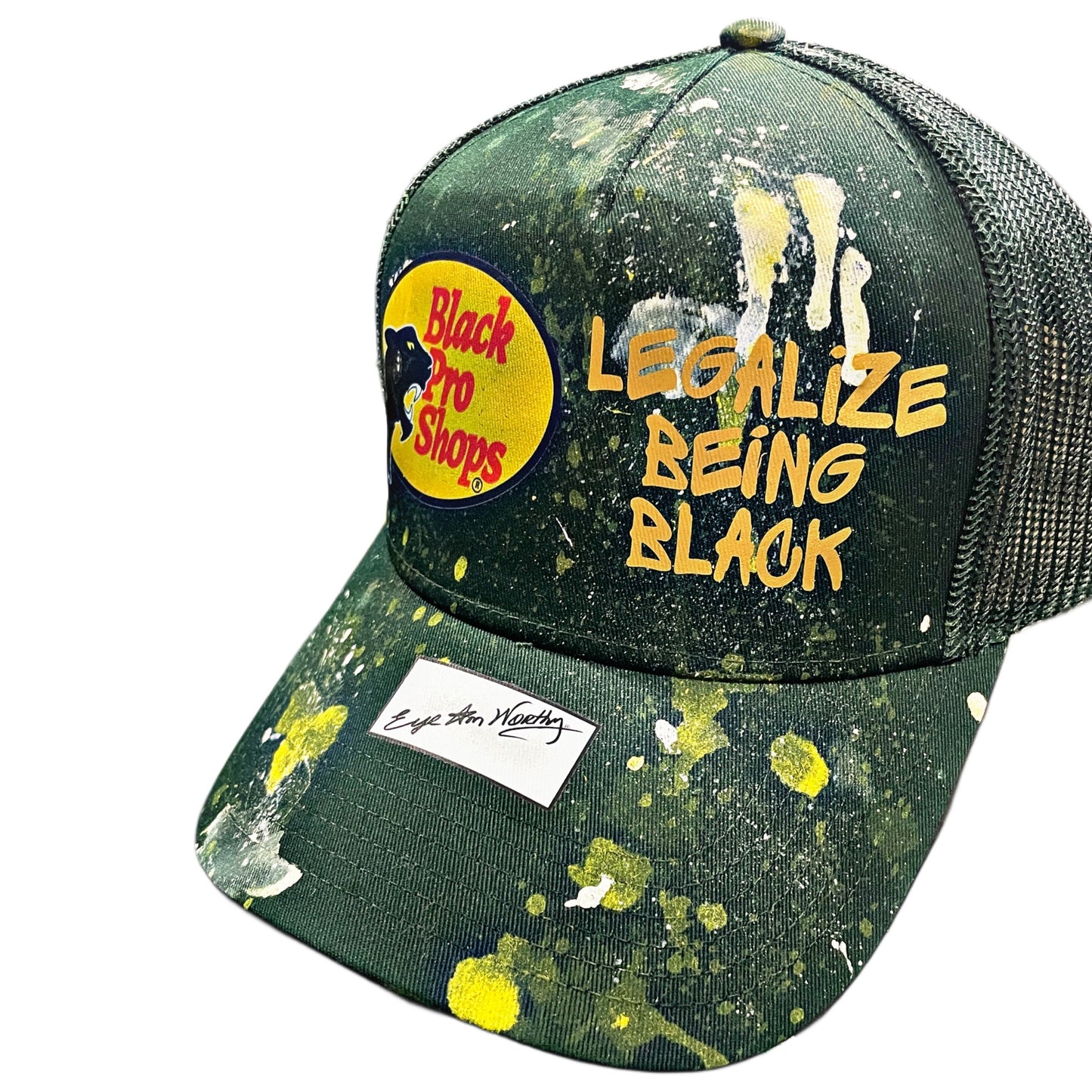 Legalize Being Black x Black Pro Shops™ Trucker Hat | One-of-One Custom Design