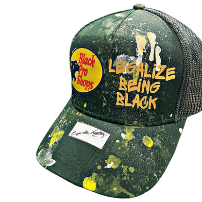 Legalize Being Black x Black Pro Shops™ Trucker Hat | One-of-One Custom Design