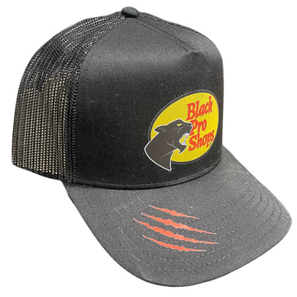 Black Pro Shops™ Trucker Hat | Panther Claw Edition