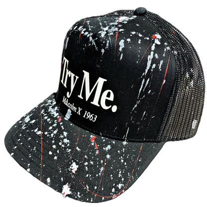 Try Me. Malcolm X 1963™ Trucker Hat | One-of-One Custom Design